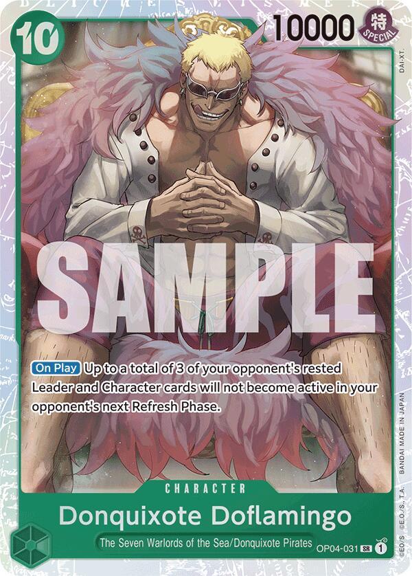 Donquixote Doflamingo (Reprint) OP04-031 (Premium Booster -The Best-)  - Foil | Good Games Morley