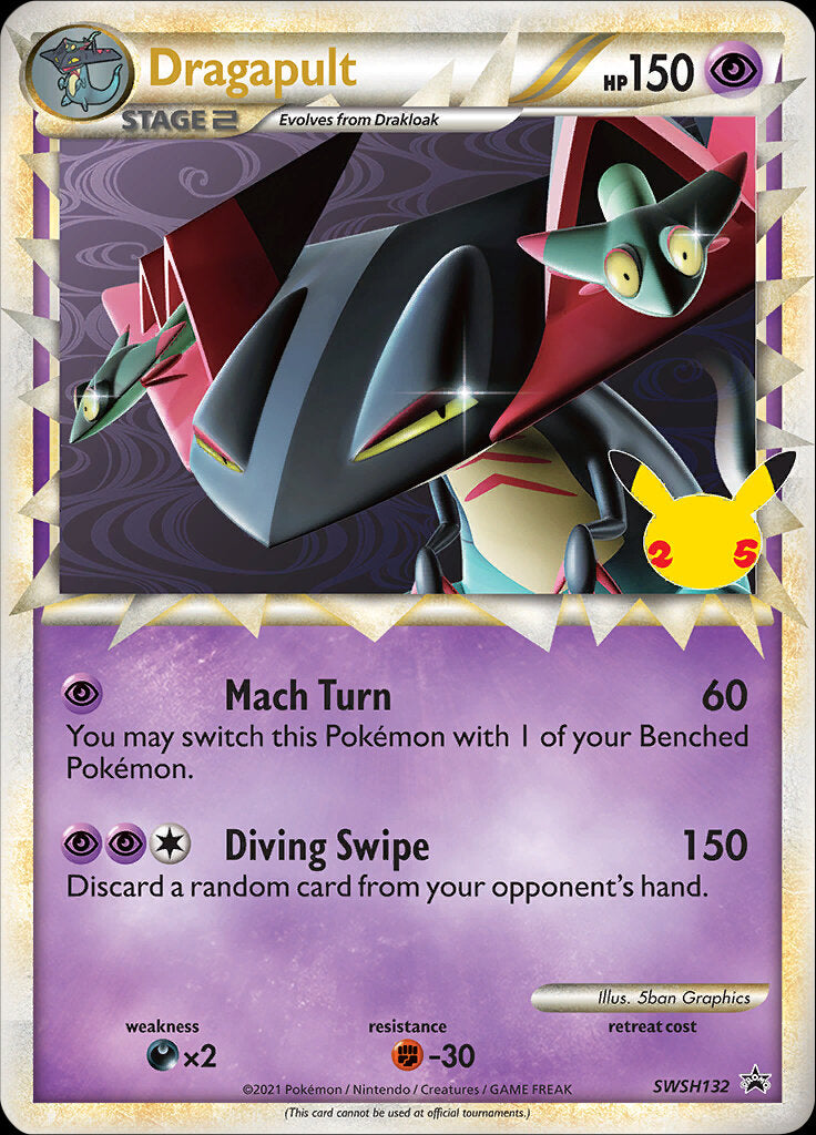 Dragapult (SWSH132) (Celebrations) [Sword & Shield: Black Star Promos] | Good Games Morley