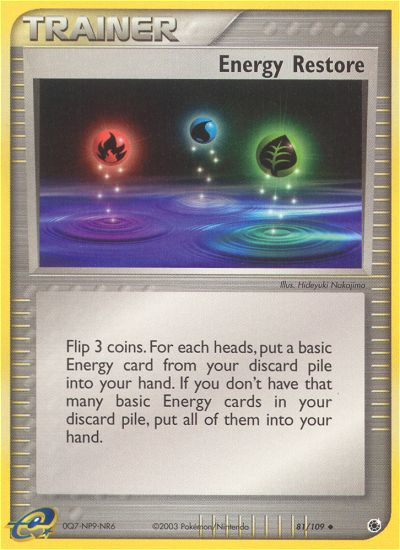 Energy Restore (81/109) [EX: Ruby & Sapphire] | Good Games Morley