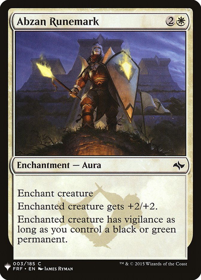 Abzan Runemark [Mystery Booster] | Good Games Morley