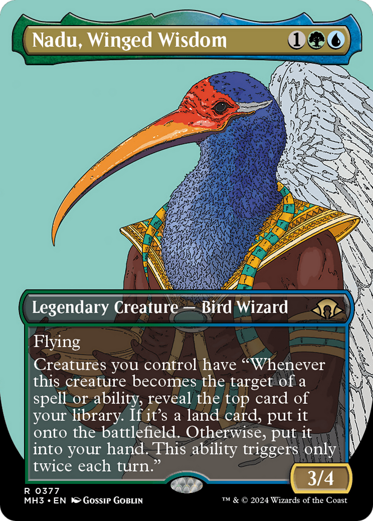 Nadu, Winged Wisdom (Borderless) [Modern Horizons 3] | Good Games Morley