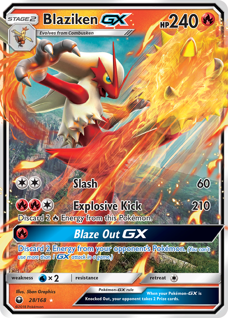 Blaziken GX (28/168) [Sun & Moon: Celestial Storm] | Good Games Morley