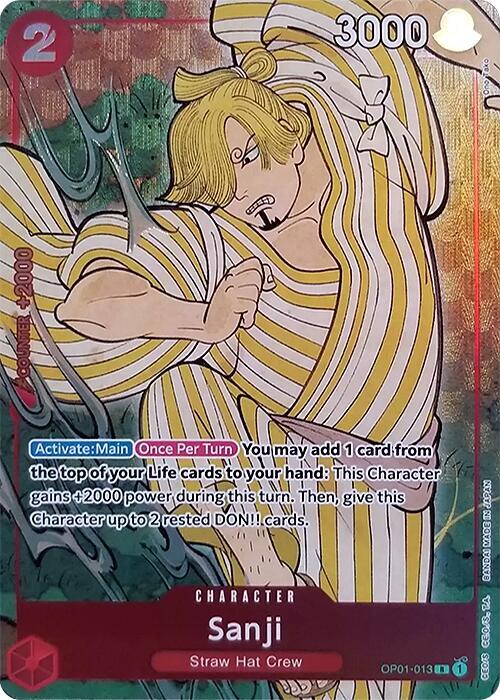 Sanji (1st Anniversary) OP01-013 (One Piece Promotion Cards)  - Alternate Art Foil | Good Games Morley