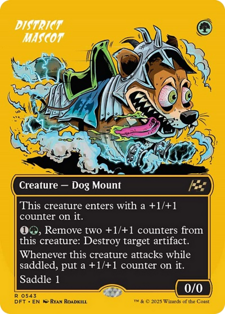 District Mascot (Borderless) (First-Place Foil) [Aetherdrift] | Good Games Morley