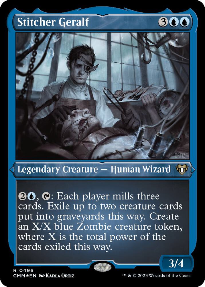 Stitcher Geralf 496/451 (Commander Masters)  - Etched Foil | Good Games Morley