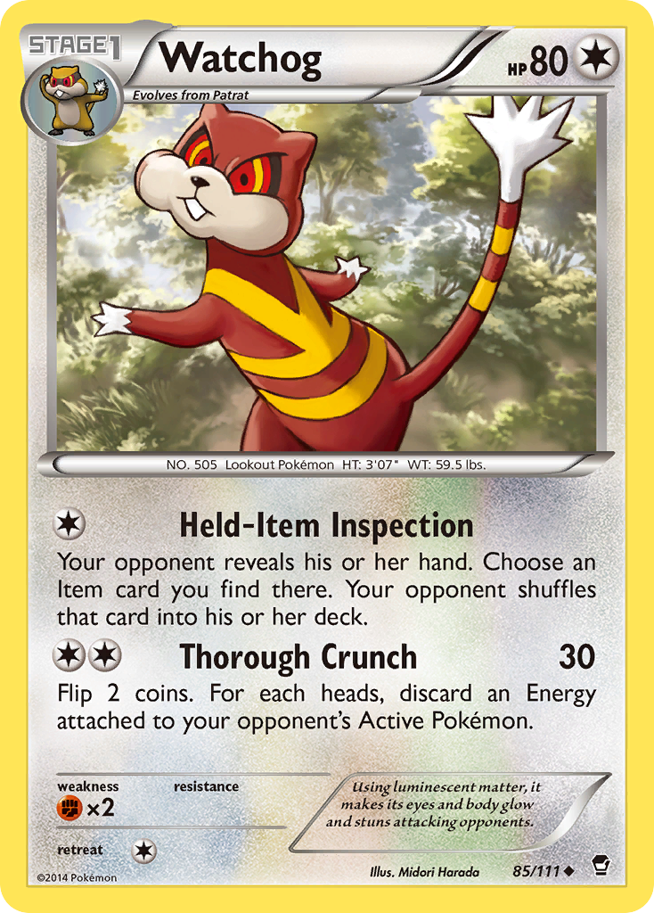 Watchog (85/111) [XY: Furious Fists] | Good Games Morley