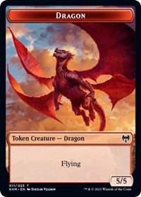 Dragon // Thopter Double-Sided Token [Kaldheim Commander Tokens] | Good Games Morley