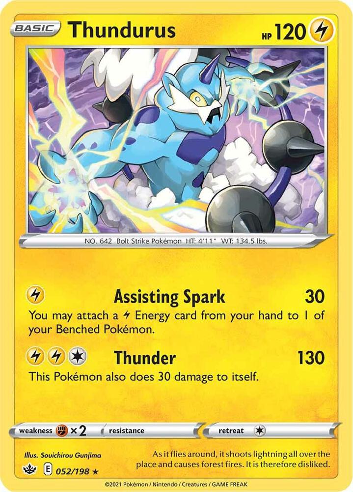 Thundurus 052/198 (SWSH06: Chilling Reign)  - Holofoil | Good Games Morley