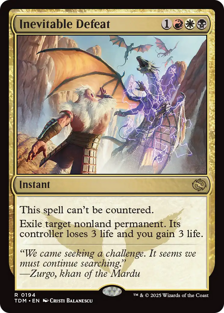 Inevitable Defeat [Tarkir: Dragonstorm] | Good Games Morley
