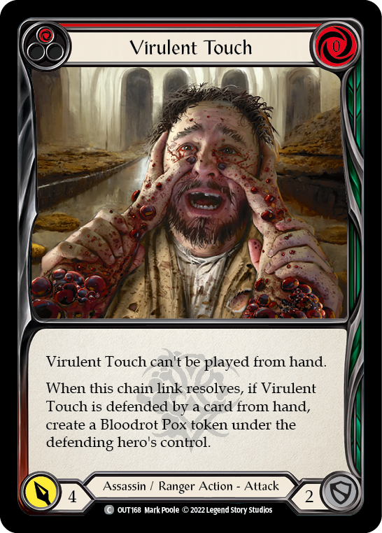 Virulent Touch (Red) [OUT168] (Outsiders)  Rainbow Foil | Good Games Morley