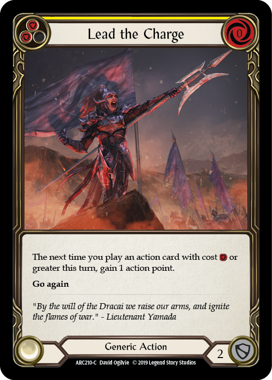 Lead the Charge (Yellow) [ARC210-C] (Arcane Rising)  1st Edition Normal | Good Games Morley