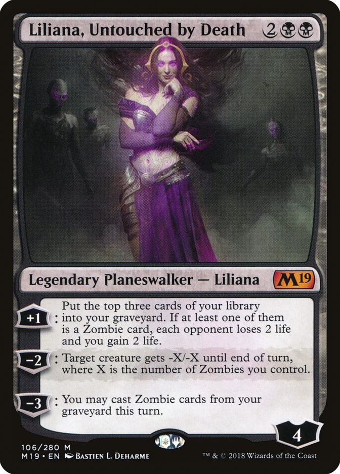 Liliana, Untouched by Death 106/280 (Core Set 2019)  | Good Games Morley