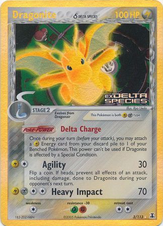 Dragonite (3/113) (Delta Species) (Stamped) [EX: Delta Species] | Good Games Morley