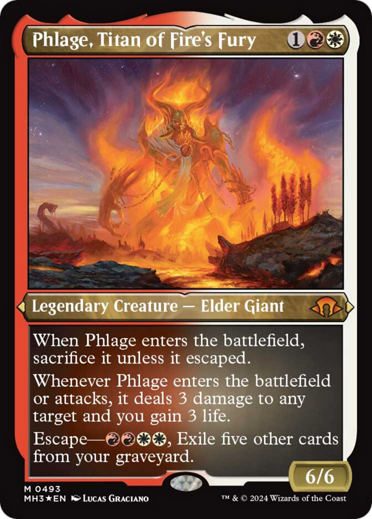 Phlage, Titan of Fire's Fury (Foil Etched) [Modern Horizons 3] | Good Games Morley