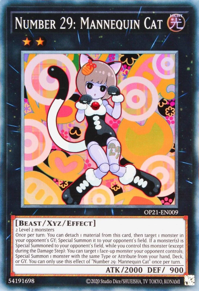 Number 29: Mannequin Cat [OP21-EN009] Super Rare | Good Games Morley