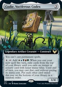 Codie Vociferous Codex Extended Art 357 (Strixhaven: School of Mages)  | Good Games Morley