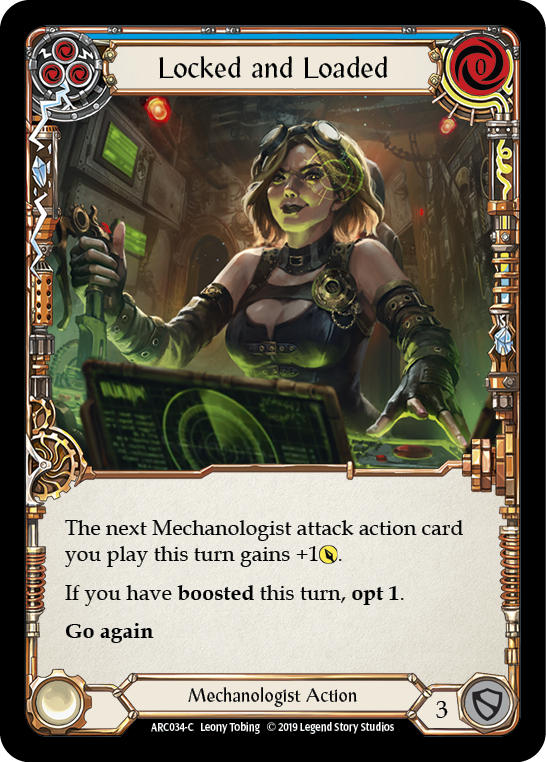 Locked and Loaded (Blue) [ARC034-C] (Arcane Rising)  1st Edition Rainbow Foil | Good Games Morley