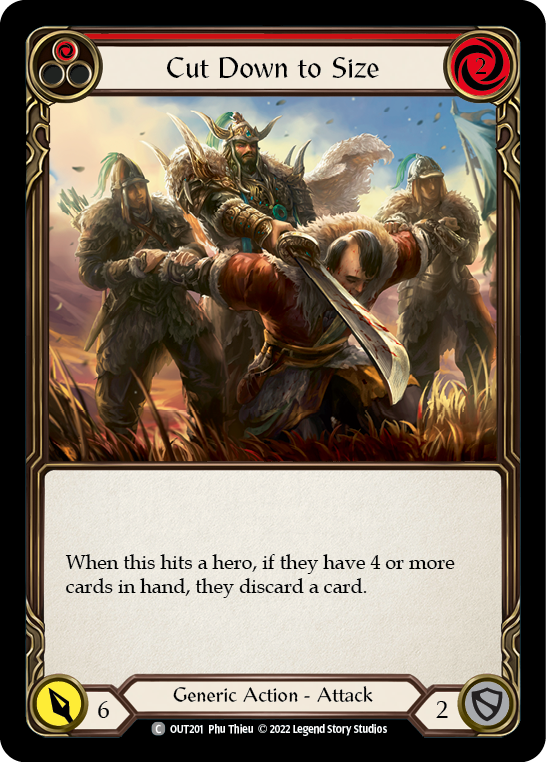 Cut Down to Size (Red) [OUT201] (Outsiders)  Rainbow Foil | Good Games Morley