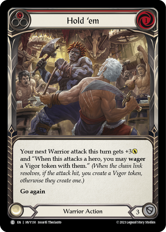 Hold 'em (Red) [HVY130] (Heavy Hitters)  Rainbow Foil | Good Games Morley