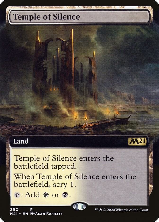 Temple of Silence 390 (Core Set 2021)  - Extended Art Foil | Good Games Morley