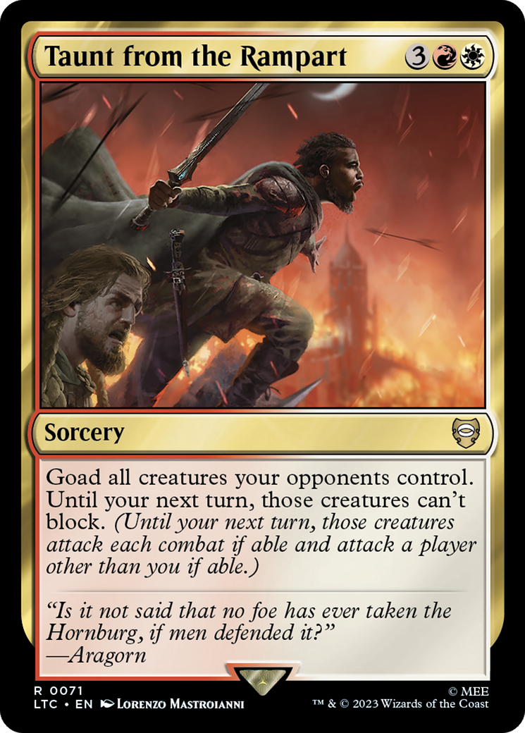 Taunt from the Rampart [The Lord of the Rings: Tales of Middle-Earth Commander] | Good Games Morley