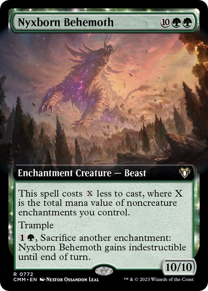 Nyxborn Behemoth 772 (Commander Masters)  - Extended Art Foil | Good Games Morley