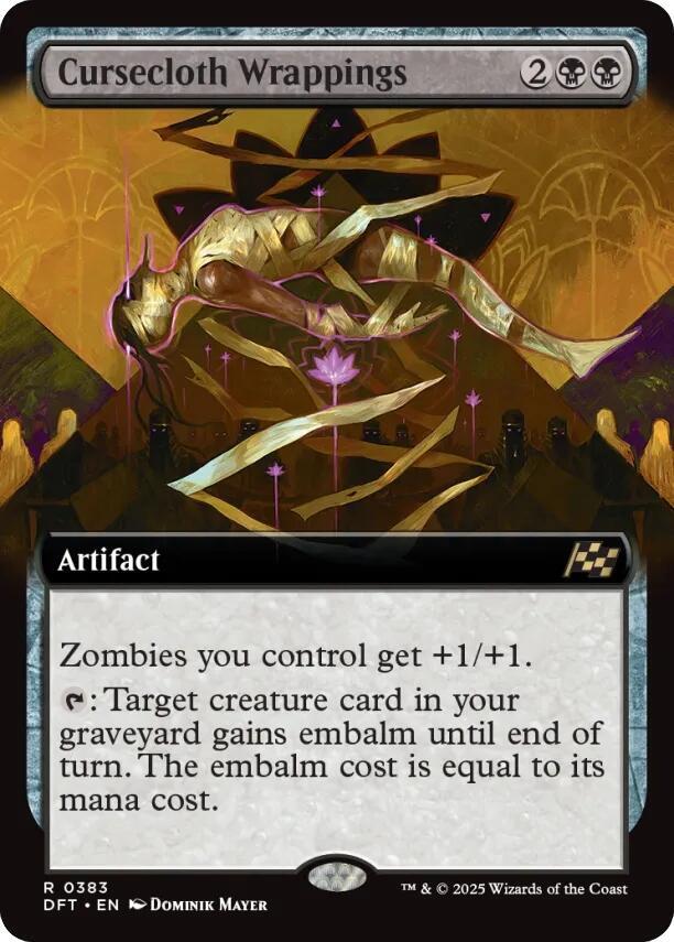 Cursecloth Wrappings 383/291 (Aetherdrift)  - Extended Art Foil | Good Games Morley