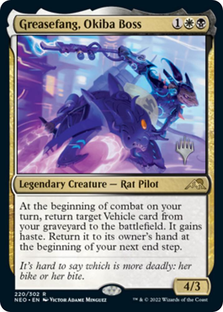 Greasefang Okiba Boss 220 (Promo Pack: Kamigawa: Neon Dynasty)  - Foil | Good Games Morley
