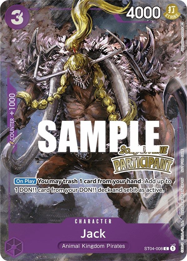 Jack (Offline Regional 2023) [Participant] [One Piece Promotion Cards] | Good Games Morley