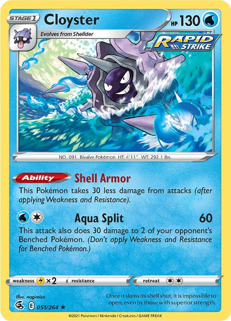 Cloyster (051/264) [Sword & Shield: Fusion Strike] | Good Games Morley