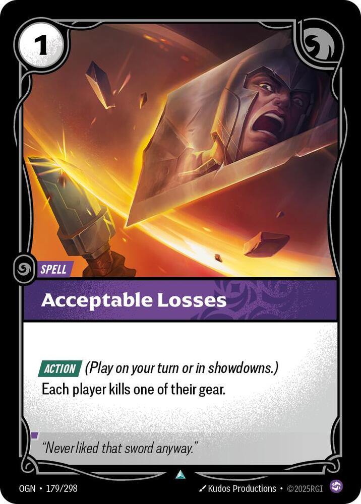 Acceptable Losses 179/298 (Origins)  - Foil | Good Games Morley