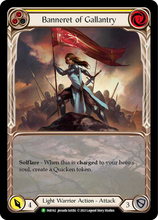 Banneret of Gallantry [FAB162] (Promo)  Rainbow Foil | Good Games Morley