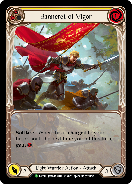 Banneret of Vigor (Extended Art) [LGS181] (Promo)  Rainbow Foil | Good Games Morley