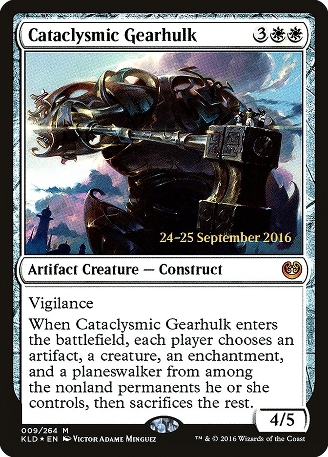 Cataclysmic Gearhulk [Kaladesh Prerelease Promos] | Good Games Morley