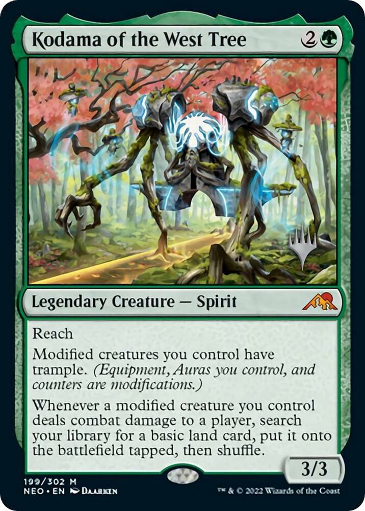 Kodama of the West Tree 199 (Promo Pack: Kamigawa: Neon Dynasty)  - Foil | Good Games Morley