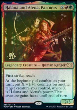 Halana and Alena, Partners [Innistrad: Crimson Vow Prerelease Promos] | Good Games Morley