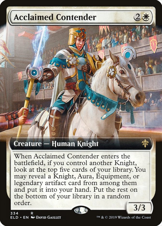 Acclaimed Contender (Extended Art) [Throne of Eldraine] | Good Games Morley
