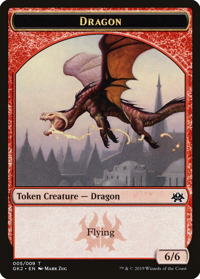 Dragon // Goblin Double-Sided Token [Ravnica Allegiance Guild Kit Tokens] | Good Games Morley