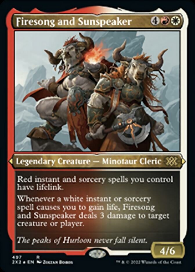 Firesong and Sunspeaker (Foil Etched) [Double Masters 2022] | Good Games Morley