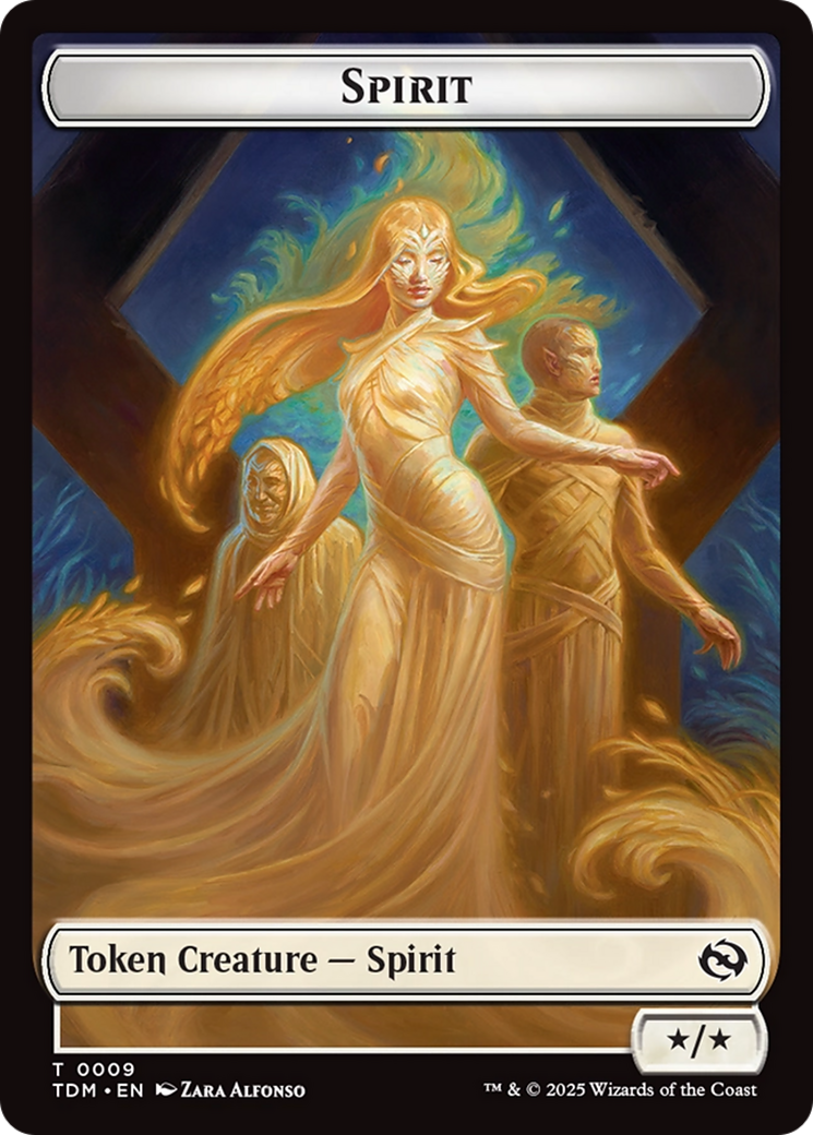 Spirit (0008) // Spirit (0009) Double-Sided Token [Tarkir: Dragonstorm Tokens] | Good Games Morley