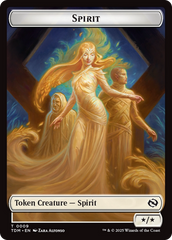 Spirit (0008) // Spirit (0009) Double-Sided Token [Tarkir: Dragonstorm Tokens] | Good Games Morley