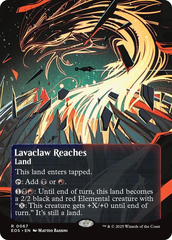 Lavaclaw Reaches  67 (Edge of Eternities: Stellar Sights)  - Borderless Foil | Good Games Morley