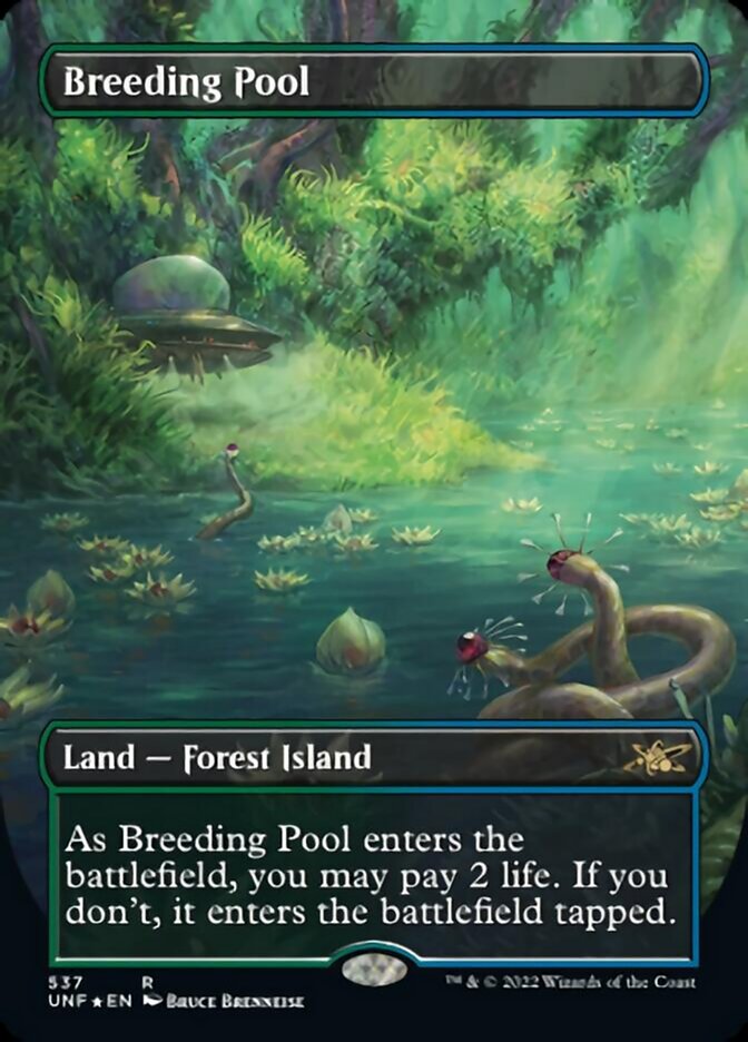 Breeding Pool (Borderless) (Galaxy Foil) [Unfinity] | Good Games Morley
