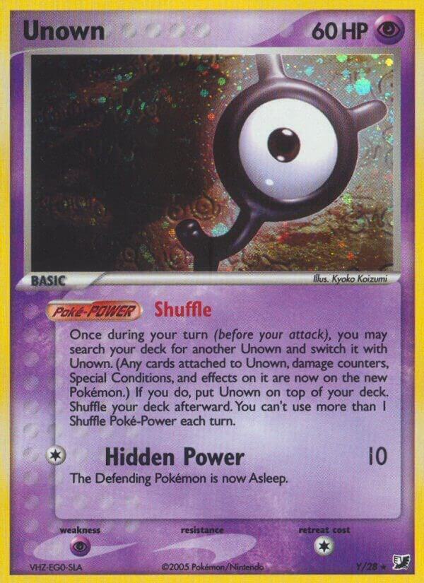 Unown Y Y/28 (EX Unseen Forces)  - Holofoil | Good Games Morley