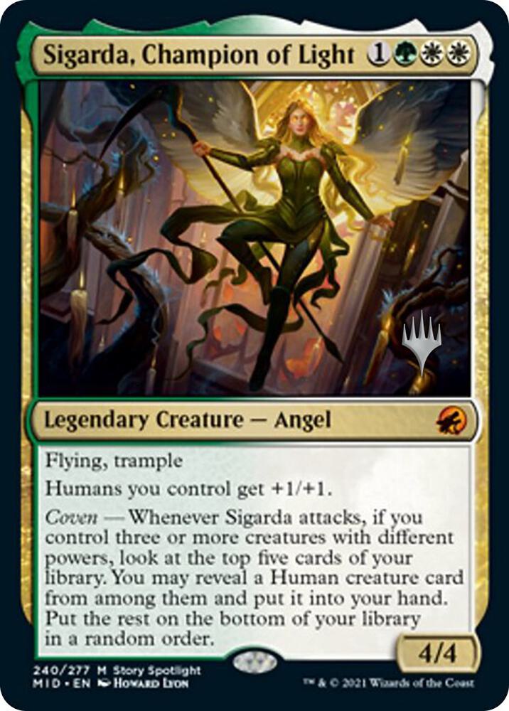 Sigarda Champion of Light 240 (Promo Pack: Innistrad: Midnight Hunt)  - Foil | Good Games Morley