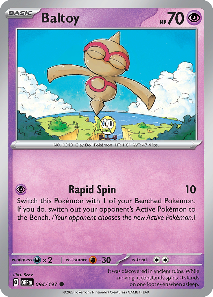 Baltoy (094/197) [Scarlet & Violet: Obsidian Flames] | Good Games Morley