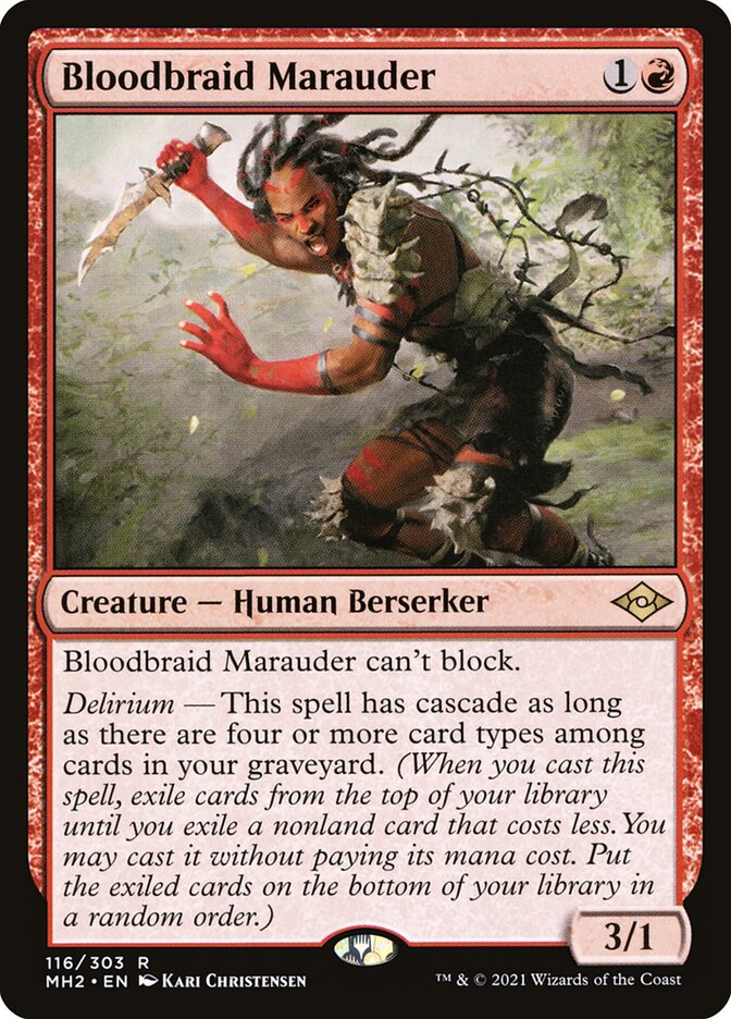 Bloodbraid Marauder 116 (Modern Horizons 2)  - Foil | Good Games Morley