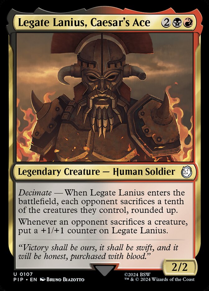 Legate Lanius, Caesar's Ace 107/326 (Universes Beyond: Fallout)  | Good Games Morley