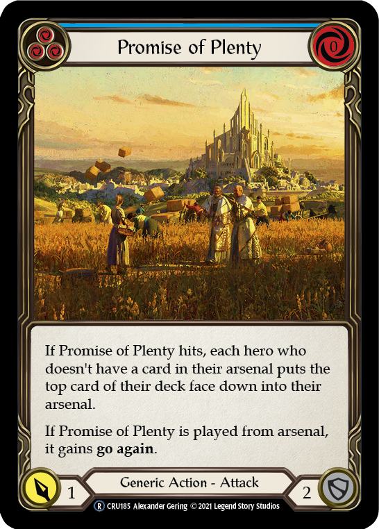 Promise of Plenty (Blue) [U-CRU185] (Crucible of War Unlimited)  Unlimited Rainbow Foil | Good Games Morley