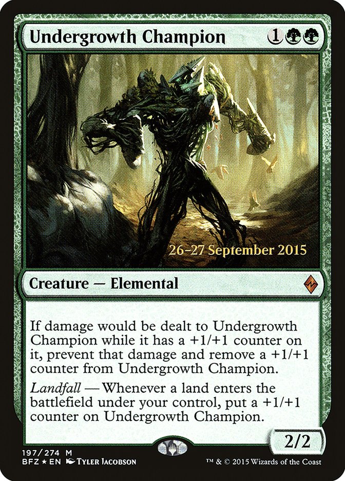 Undergrowth Champion [Battle for Zendikar Prerelease Promos] | Good Games Morley